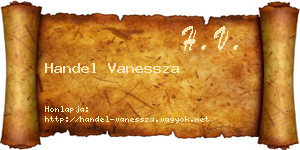 Handel Vanessza névjegykártya